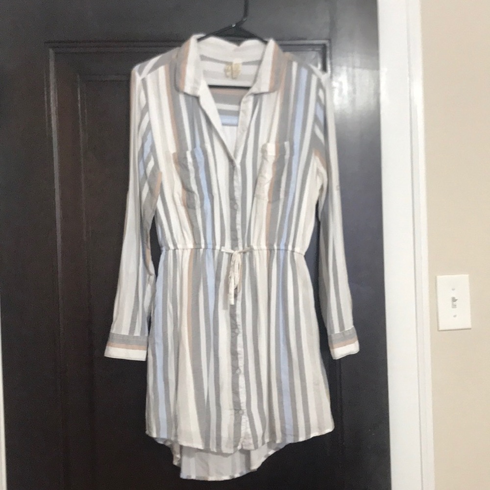 High-Low Button Down Dress